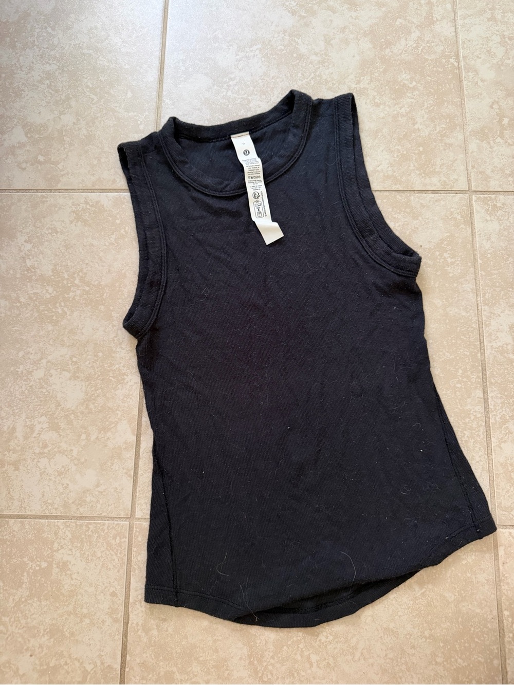 Lululemon Classic Black Sleeveless Tank Top